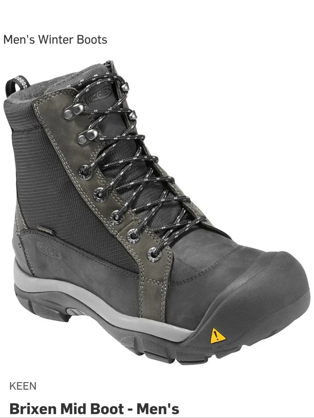 Keen Brixen Mid Boot 12022-BKGA - Men's Size 12
